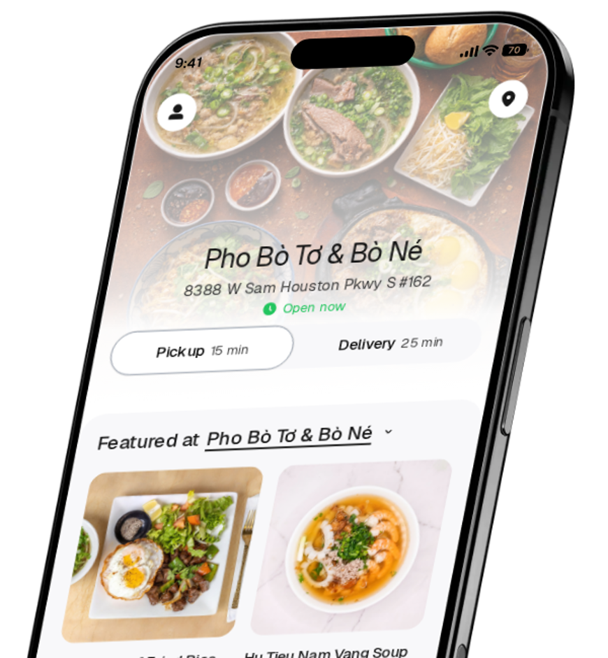 Pho Bò Tơ & Bò Né app preview
